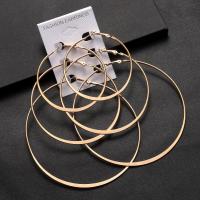 Zinc Alloy Hoop Earring, three pieces & fashion jewelry & for woman 