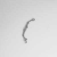 Conector de aleación de zinc barra, chapado en color de plata, Joyería & Bricolaje & 1/1 aro, 45mm, Vendido por UD