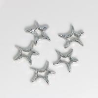 Colgantes de estrella de aleación de cinc, aleación de zinc, chapado en color de platina, Joyería & Bricolaje & hueco, 22x19x4.9mm, Vendido por UD