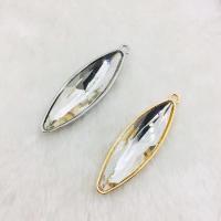 Crystal Zinc Alloy Pendants, with Zinc Alloy, Horse Eye, plated, fashion jewelry & DIY & faceted [