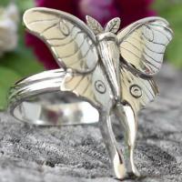 Zinc Alloy Finger Ring, Butterfly, fashion jewelry & for woman, white 