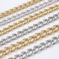 Stainless Steel Oval Chain, Aluminum, plated, DIY [
