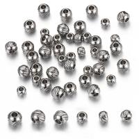 Edelstahl Perlen, 304 Edelstahl, DIY & verschiedene Größen vorhanden, originale Farbe, 30PCs/Tasche, verkauft von Tasche