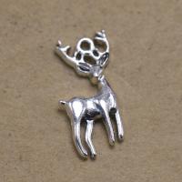 Zinc Alloy Animal Pendants, Deer, antique silver color plated, vintage & DIY 