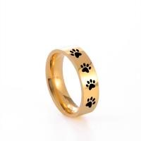 Stainless Steel Finger Ring, 201 Stainless Steel, Claw, Vacuum Ion Plating, laser pattern & Unisex 