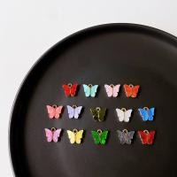 Animal Resina colgante, Mariposa, Lindo & Bricolaje & pegamento de gota, más colores para la opción, 13x14x3mm, aproximado 100PCs/Bolsa, Vendido por Bolsa