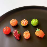 Imitation de fruits Pendentif Résine, fruitcéréale, Mignon & DIY & autocollant époxyde, plus de couleurs à choisir Environ Vendu par sac