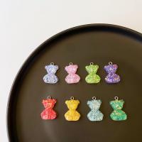Pendentif Résine animaux, ours, Mignon & DIY, plus de couleurs à choisir, 20mm, Environ Vendu par sac