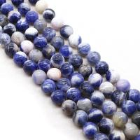 Sodalith Perlen, Sosalith, rund, DIY & verschiedene Größen vorhanden, Länge:ca. 15 ZollInch, verkauft von Strang