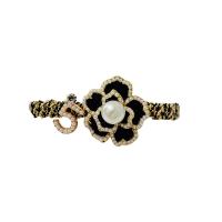 Alligator Hair Clip, Zinc Alloy, with Plastic Pearl, Daisy, gold color plated, fashion jewelry & for woman 60mm 