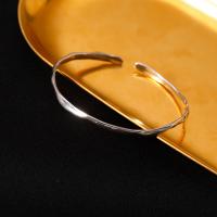 Brass Cuff Bangle, silver color plated, fashion jewelry & for woman 