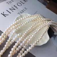 Naturales agua dulce perlas sueltas, Perlas cultivadas de agua dulce, Bricolaje, Blanco, 6-7mm, longitud:aproximado 39 cm, Vendido por Sarta