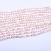 Natural Freshwater Pearl Loose Beads, Round, DIY, white, 9-10mm Approx 15 Inch 