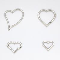 Stainless Steel Jewelry Clasp, 304 Stainless Steel, Heart, polished, DIY original color 
