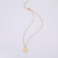 Stainless Steel Jewelry Necklace, 304 Stainless Steel, with 1.97inch extender chain, plated, fashion jewelry & for woman 22*20mm Approx 17.72 Inch 
