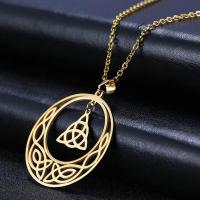 Stainless Steel Jewelry Necklace, 304 Stainless Steel, plated, fashion jewelry & for woman 30*32mm Approx 20.47 Inch 