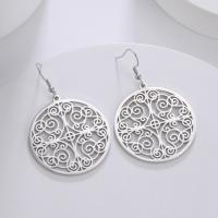Stainless Steel Drop Earring, 304 Stainless Steel, fashion jewelry & for woman, original color, 37.9*41mm 