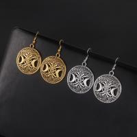 Zinc Alloy Drop Earring, plated, fashion jewelry & for woman 35.6*40mm 
