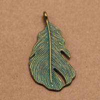 Zinc Alloy Leaf Pendants, plated, fashion jewelry & DIY 