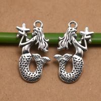 Zinc Alloy Jewelry Pendants, Mermaid, antique silver color plated, fashion jewelry & DIY 