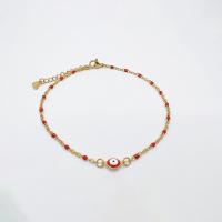 Stainless Steel Anklets Jewelry, 304 Stainless Steel, with 1.97inch extender chain & for woman & enamel Approx 9.45 Inch 