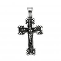 Stainless Steel Cross Pendants, 304 Stainless Steel, plated, fashion jewelry & Unisex 