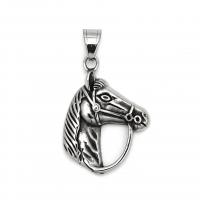 Stainless Steel Animal Pendants, 304 Stainless Steel, Horse, plated, fashion jewelry & for man 