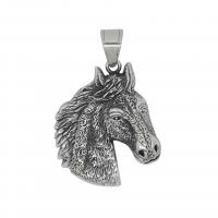 Stainless Steel Animal Pendants, 304 Stainless Steel, Horse, fashion jewelry & Unisex, original color 