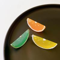 Imitation Obst Resin Anhänger, Harz, Orange, Niedlich & DIY, keine, 40x22mm, ca. 100PCs/Tasche, verkauft von Tasche