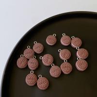 Imitation Food Resin Pendants, Biscuit, cute & DIY, brown, 13mm, Approx 