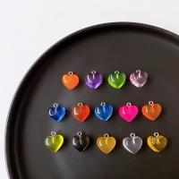 Resin Jewelry Pendant, Acrylic, Heart, cute & DIY 16mm, Approx 
