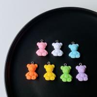Pendentif Résine animaux, ours, Mignon & DIY, plus de couleurs à choisir, 20mm, Environ Vendu par sac