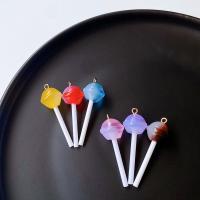 Imitation Food Resin Pendants, Lollipop, cute & DIY Approx 