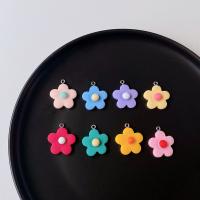 Resin Jewelry Pendant, Flower, cute & DIY 25mm, Approx 