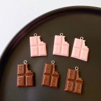 Imitation Food Resin Pendants, Chocolate, cute & DIY Approx 