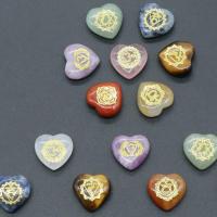 Драгоценный камень украшения, Полудрагоценный камень, Сердце, Устойчивого, Много цветов для выбора 7ПК/указан, продается указан