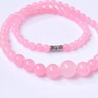Кристалл ожерелье, Кристаллы, ювелирные изделия моды, светло-розовый, 6-14mm, продается PC