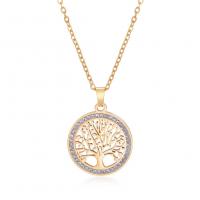 Stainless Steel Jewelry Necklace, 304 Stainless Steel, with 5cm extender chain, Round, plated, fashion jewelry cm 