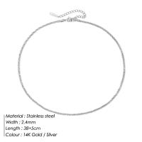 Stainless Steel Chain Necklace, 316 Stainless Steel, Vacuum Ion Plating & for woman 