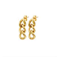 Stainless Steel Drop Earring, 316 Stainless Steel, Geometrical Pattern, Vacuum Ion Plating, fashion jewelry & for woman & hollow 