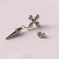 Stainless Steel Drop Earring, 304 Stainless Steel, Cross, fashion jewelry & Unisex, original color 