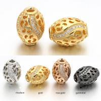 Brass Spacer Beads, plated, DIY & micro pave cubic zirconia & hollow Approx 2.5mm 