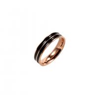 Stainless Steel Finger Ring, 316L Stainless Steel, 18K gold plated, fashion jewelry & for woman, rose gold color 