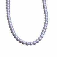 淡水養殖の真円真珠, 天然有核フレッシュウォーターパール, わずかに丸い, ナチュラル & DIY, ホワイト, 5.5-6mm, 長さ:37 センチ, 売り手 ストランド