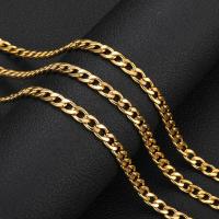 Stainless Steel Curb Chain, 304 Stainless Steel, plated, fashion jewelry & Unisex 5mm 