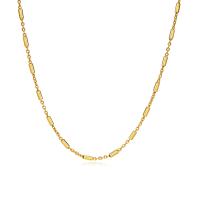 Halskette, 304 Edelstahl, mit Verlängerungskettchen von 1.97inch, Vakuum-Ionen-Beschichtung, Modeschmuck & für Frau, goldfarben, 2mm, Länge:ca. 15.75 ZollInch, verkauft von PC
