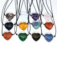 Gemstone Necklaces, Heart, fashion jewelry Approx 50 cm 