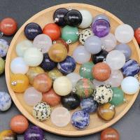 Gemstone ювелирные изделия Кулон, Полудрагоценный камень, Круглая, DIY & различные материалы для выбора, Много цветов для выбора, 16mm, продается PC