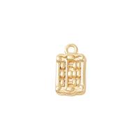 Brass Jewelry Pendants, Abacus, gold color plated, DIY 