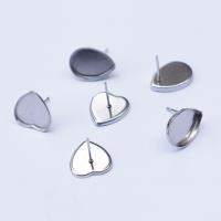 Stainless Steel Earring Stud Component, 304 Stainless Steel, DIY original color 